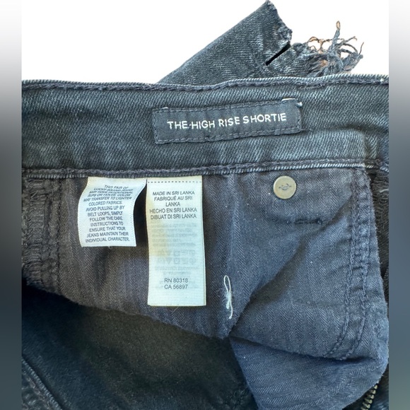 Lucky brand black faded jean shorts size 4 (27) - Picture 4 of 5